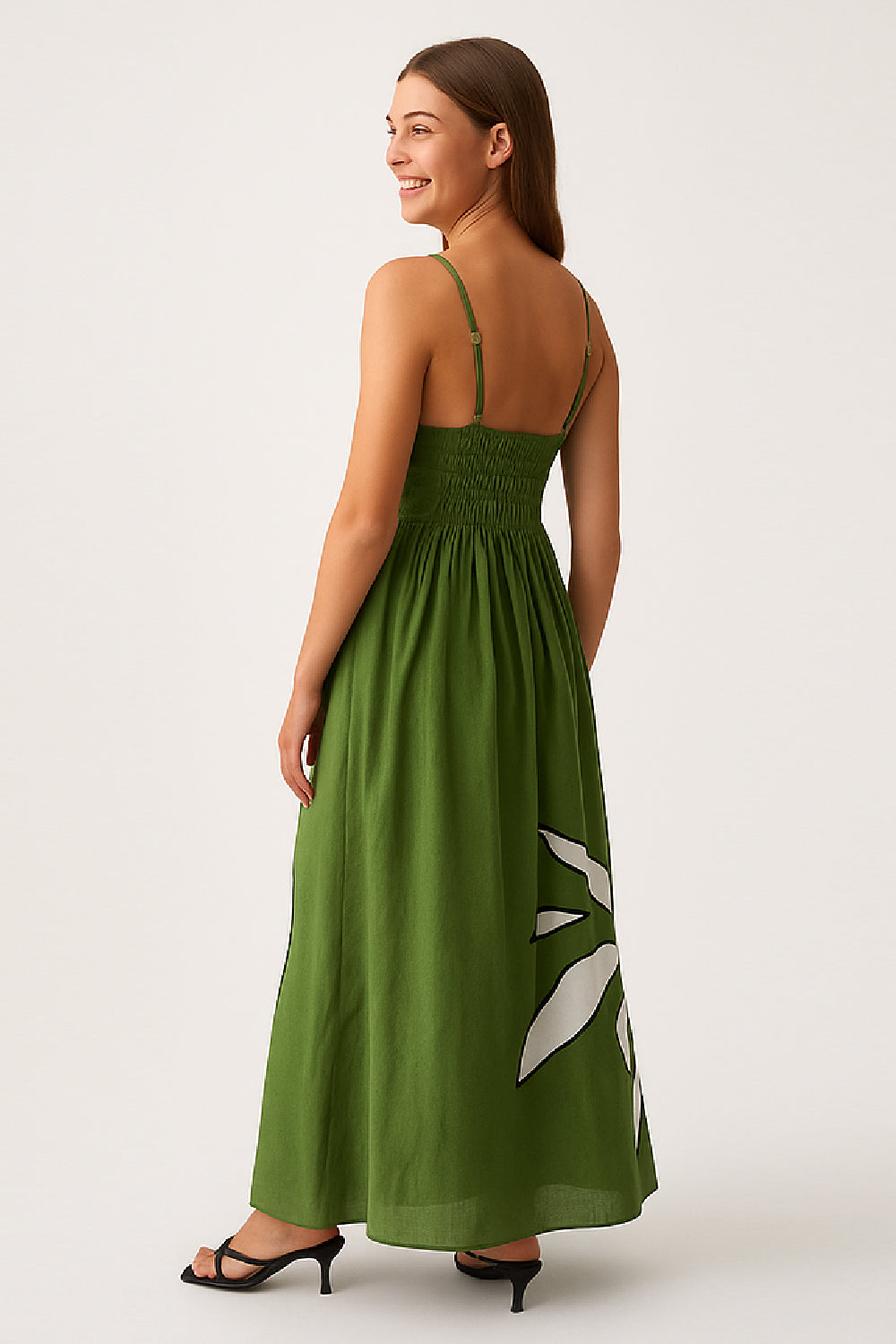 Boho Floral Embroidered Wide-Leg Pants – Handcrafted Cotton Linen Trousers